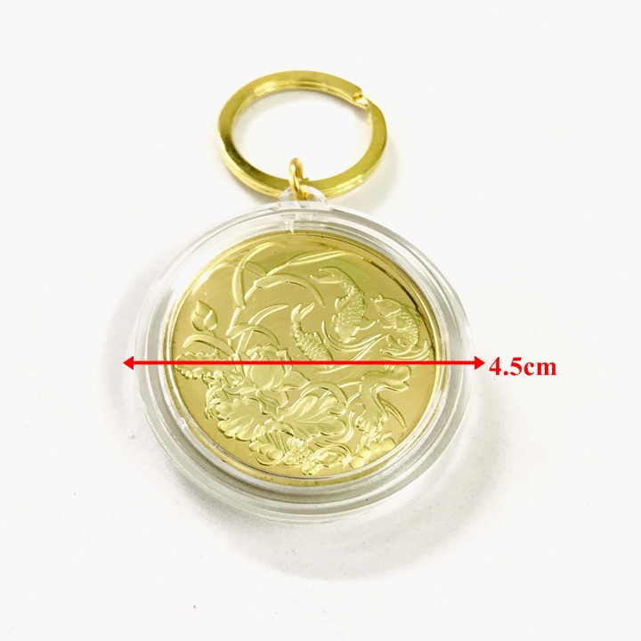 Móc Khóa Xu 2 Cá Chép - SP005261 